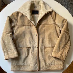 Sherpa Lined Leather Chore Coat